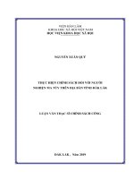 THỰC HIỆN CHÍNH SÁCH ĐỐI VỚI NGƯỜI NGHIỆN MA TÚY TRÊN ĐỊA BÀN TỈNH ĐẮK LẮK
