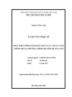Thực hiện chính sách đào tạo trung cấp lý luận chính trị tại trường chính trị tỉnh Quảng Nam