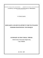 Nghiên cứu, phát triển kỹ thuật định vị trong nhà sử dụng tín hiệu wi fi tt 