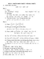 đề cương ôn tập đại số 8 chương 1
