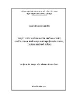 Thực hiện chính sách phòng cháy, chữa cháy trên địa bàn quận hải châu, thành phố đà nẵng 