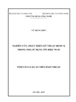 Nghiên cứu, phát triển kỹ thuật định vị trong nhà sử dụng tín hiệu wi fi tt tiengs anh 
