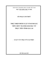 Thực hiện pháp luật về đánh giá viên chức ngành giáo dục từ thực tiễn tỉnh Gia Lai