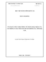 Ứng dụng công nghệ thông tin trong hoạt động của văn phòng UBND huyện krông pắc, tỉnh đăk lăk 