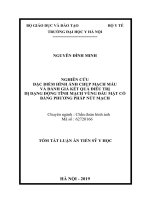Nghiên cứu đặc điểm hình ảnh chụp mạch máu và đánh giá kết quả điều trị dị dạng động tĩnh mạch vùng đầu mặt cổ bằng phương pháp nút mạch