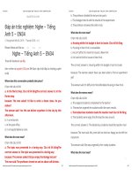 Đáp án trắc nghiệm  nghe   tiếng anh 5   EN34