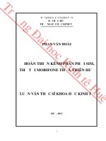 Luận văn thạc sĩ HOÀN THIỆN KÊNH PHÂN PHỐI SIM, THẺ tại MOBIFONE THỪA THIÊN HUẾ min 