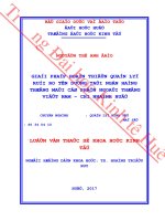 Luận văn thạc sĩ GIẢI PHÁP HOÀN THIỆN CÔNG tác QUẢN lý rủi RO tín DỤNG tại NGÂN HÀNG THƯƠNG mại cổ PHẦN NGOẠI THƯƠNG VIỆT NAM   CHI NHÁNH HUẾ min 