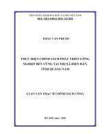 Thực hiện chính phát triển công nghiệp bền vững tại thị xã Điện Bàn, tỉnh Quảng Nam