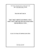 Thực hiện chính sách Phòng cháy, chữa cháy trên địa bàn quận Hải Châu, thành phố Đà Nẵng