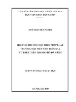 Hội chợ thương mại theo pháp luật thương mại việt nam hiện nay từ thực tiễn thành phố đà nẵng 