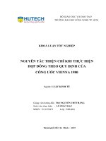 Nguyên tắc thiện chí khi thực hiện hợp đồng theo quy định của công ước vienna 1980 