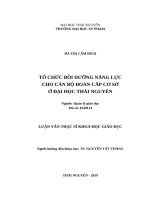 Tổ chức bồi dưỡng năng lực cho cán bộ đoàn cấp cơ sở ở đại học thái nguyên 