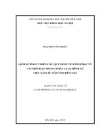 LỊCH sử PHÁT TRIỂN các QUY ĐỊNH về HÌNH PHẠT tù có THỜI hạn TRONG PHÁP LUẬT HÌNH sự VIỆT NAM từ năm 1945 đến NAY 