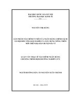 Sản phẩm tài chính vi mô của Ngân hàng Chính sách xã hội đối với giảm nghèo và xây dựng nông thôn mới trên địa bàn huyện Ba Vì