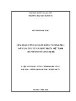 Huy động vốn tại Ngân hàng TMCP Đầu tư và Phát triển Việt Nam  Chi nhánh Sở Giao dịch 3