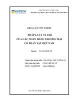 Pháp luật về thẻ của các ngân hàng thương mại cổ phần tại việt nam 