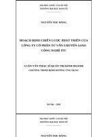 Hoạch định chiến lược phát triển của Công ty Cổ phần Tư vấn Chuyển giao Công nghệ ITC