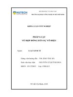 Pháp luật về hợp đồng dân sự vô hiệu 