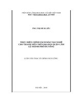 Thực hiện chính sách đào tạo nghề cho thanh niên trên địa bàn quận cẩm lệ, thành phố đà nẵng 