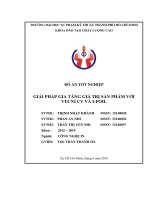 ĐATN NKN GIẢI PHÁP GIA TĂNG GIÁ TRỊ sản PHẨM BẰNG VARNISH UV và i FOILING 