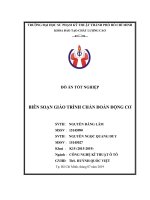 Đồ án biên soạn giáo trình chuẩn đoán động cơ 