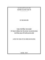 Tăng trưởng thu nhập từ hoạt động phi tín dụng tại Ngân hàng Thương mại cổ phần Quân Đội