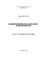 Bảo đảm quyền bình đẳng của các dân tộc thiểu số  qua thực tiễn tỉnh Phú Thọ.