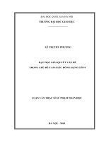 Dạy học giải quyết vấn đề trong chủ đề tam giác đồng dạng lớp 8