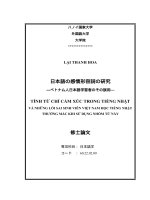TÍNH TỪ CHỈ CẢM XÚC TRONG TIẾNG NHẬT VÀ NHỮNG LỖI SAI SINH VIÊN VIỆT NAM HỌC TIẾNG NHẬT THƯỜNG MẮC KHI SỬ DỤNG NHÓM TỪ NÀY
