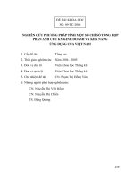 Nghiên cứu phương pháp tính một số chỉ số tổng hợp phản ánh chu kỳ kinh doanh và khả năng ứng dụng của Việt Nam