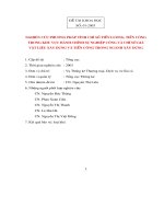 Nghiên cứu phương pháp tính chỉ số tiền lương, tiền công trong khu vực hành chính sự nghiệp công và chỉ số giá vật liệu xây dựng và tiền công trong ngành xây dựng