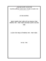 Phát triển thư viện số tại Trung tâm Thông tin – Thư viện, Đại học Quốc Gia Hà Nội