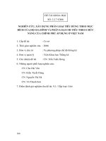 Nghiên cứu, xây dựng phân loại tiêu dùng theo mục đích của hộ gia đình và phân loại chi tiêu theo chức năng của Chính phủ áp dụng ở Việt Nam