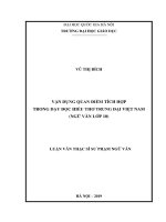 Vận dụng quan điểm tích hợp trong dạy đọc hiểu thơ trung đại Việt Nam (Ngữ văn lớp 10)
