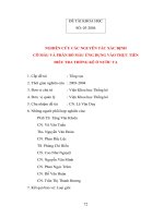 Nghiên cứu các nguyên tắc xác định cỡ mẫu và phân bổ mẫu ứng dụng vào thực tiễn điều tra thống kê ở nước ta