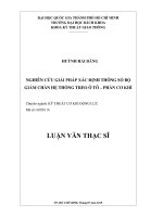 Nghiên cứu giải pháp xác định thông số bộ giảm chấn hệ thống treo ô tô - Phần cơ khí