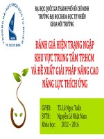 ĐÁNH GIÁ HIỆN TRẠNG NGẬP KHU VỰC TRUNG TÂM TP.HCM  VÀ ĐỀ XUẤT GIẢI PHÁP NÂNG CAO NĂNG LỰC THÍCH ỨNG