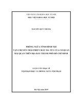 PHÒNG NGỪA TÌNH HÌNH TỘI VẬN CHUYỂN TRÁI PHÉP CHẤT MA TÚY CỦA CƠ QUAN HẢI QUAN TRÊN ĐỊA BÀN THÀNH PHỐ HỒ CHÍ MINH