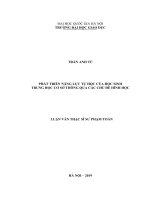 Phát triển năng lực tự học của học sinh Trung học cơ sở thông qua các chủ đề hình học