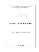 Đặc điểm tục ngữ tiếng Mường (Luận văn thạc sĩ)