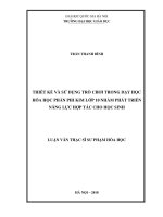 Thiết kế và sử dụng trò chơi trong dạy học hóa học phần phi kim lớp 10 nhằm phát triển năng lực hợp tác cho học sinh