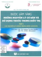 Dược lâm sàng   những nguyên lý cơ bản và sử dụng thuốc trong điều trị  tập 1, các nguyên lý cơ bản trong dược lâm sàng