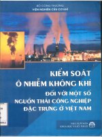 Kiểm soát ô nhiễm không khí đối với một số nguồn thải công nghiệp đặc trưng ở việt nam 