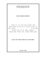 Quản lý dạy học môn Tiếng Anh theo định hướng phát triển năng lực học sinh trường THCS Khai Quang, thành phố Vĩnh Yên, tỉnh Vĩnh Phúc