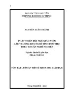 Phát triển đội ngũ giáo viên các trường dạy nghề tỉnh phú thọ theo chuẩn nghề nghiệp tt 