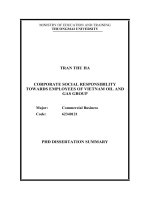 Trách nhiệm xã hội đối với người lao động của tập đoàn dầu khí quốc gia việt nam tt tiếng anh 