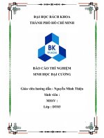 Báo cáo sinh học đại cương