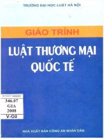 Giáo trình luật thương mại quốc tế 