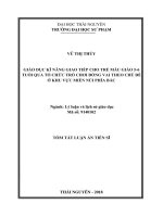 Giáo dục kĩ năng giao tiếp cho trẻ mẫu giáo 5 6 tuổi qua tổ chức trò chơi đóng vai theo chủ đề ở khu vực miền núi phía bắc (t) 